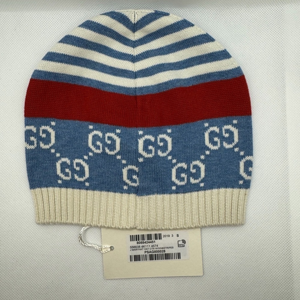 Gucci Striped Blue and Red Kids Hat - Size S